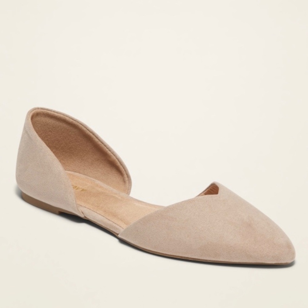 Old Navy Pointy Toe D’Orsay Flats - Taupe